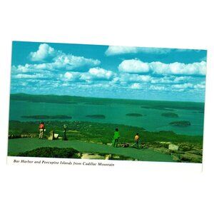 Bar Harbor Porcupine Islands Cadillac Mountain Acadia National Park ME Postcard